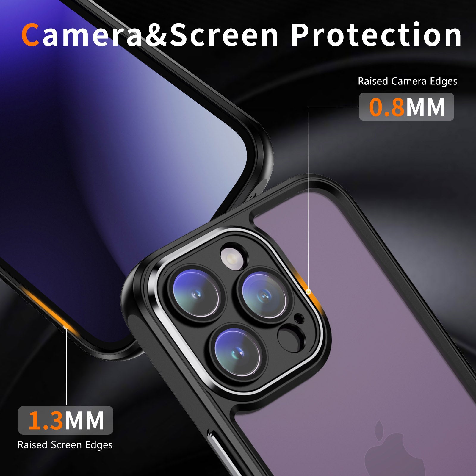 For iPhone 14 Pro Max Clear Phone Case Hard Acrylic Back + Soft TPU Protective Cover with Len Protector For iPhone 14 Pro Max Clear Phone Case Hard Acrylic Back + Soft TPU Protective Cover with Len Protector